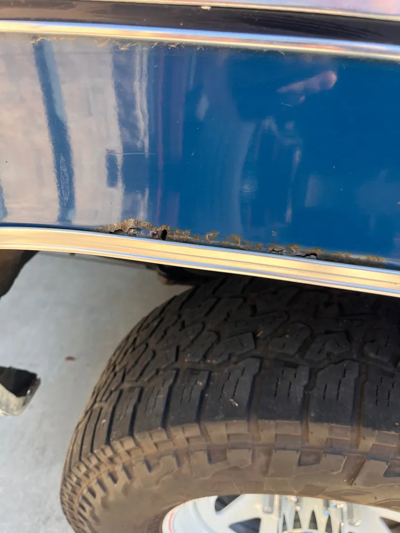 Rocker and body seam checked on a pre-purchase inspection — rust hides where you can't see it — Riverside, CA