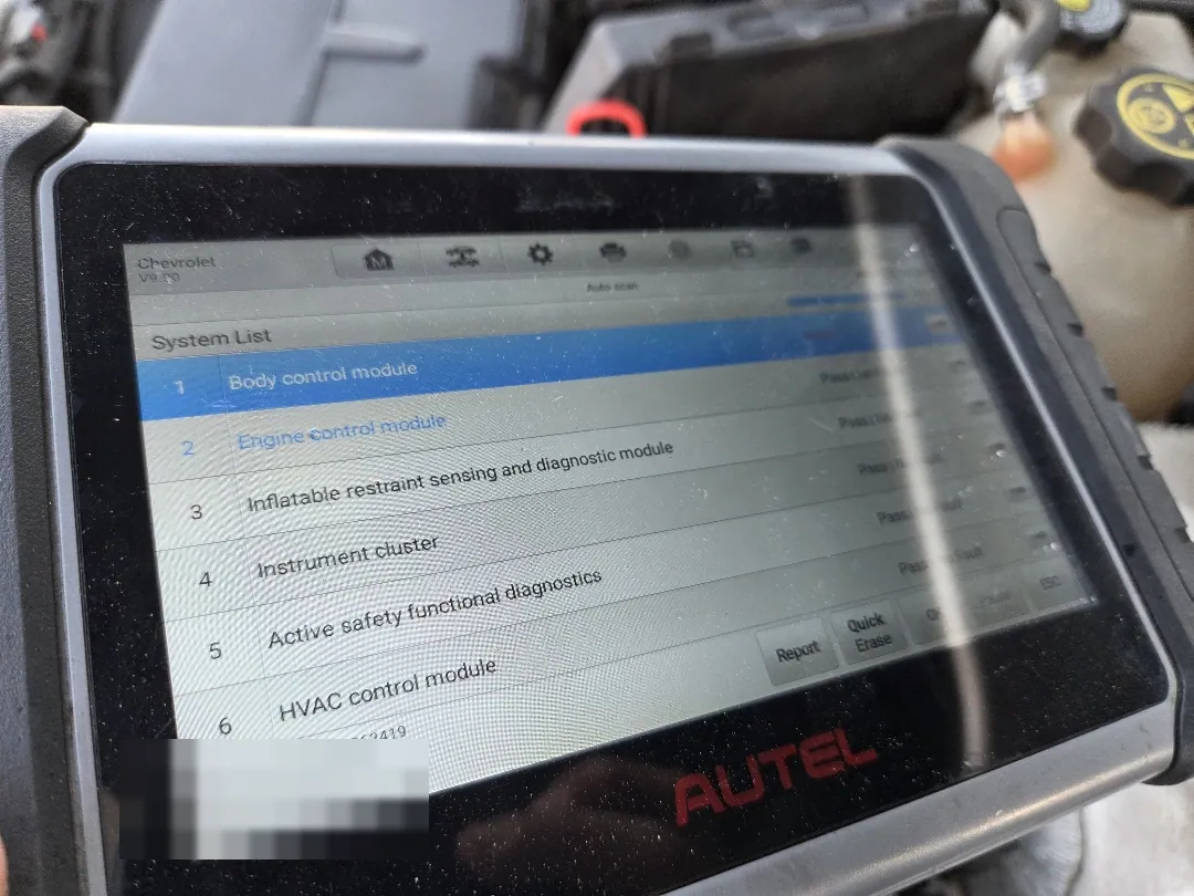Auto-scanning every module on a 2018 Malibu before anyone touches a part — Jurupa Valley, CA