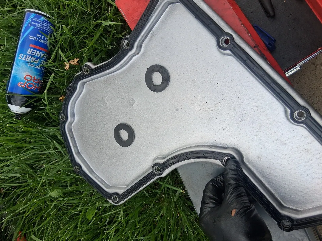 The pan itself, cleaned and ready, with fresh sealant standing by in Jurupa Valley, CA