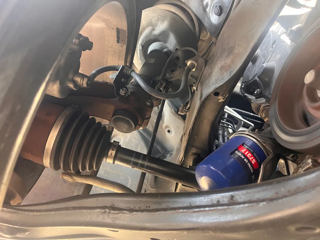 Front suspension and axle checked on a Riverside pre-purchase inspection — Riverside, CA