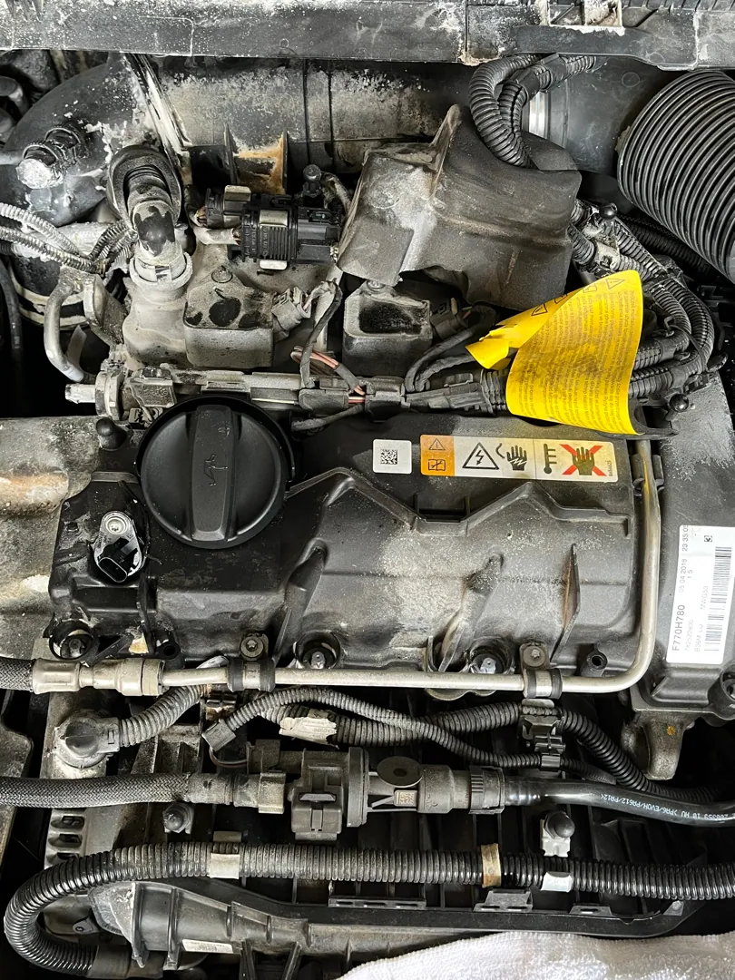 Cylinder head exposed with the valve cover off, ready for a new gasket in Riverside, CA